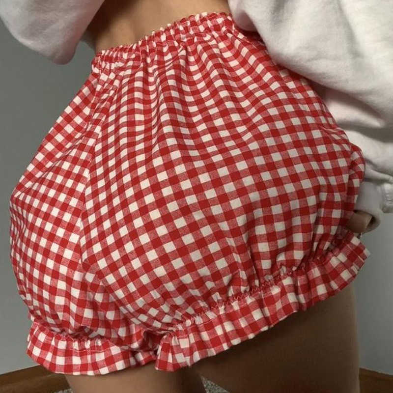 Plaid Bow-knot Spliced Shorts - Image 2