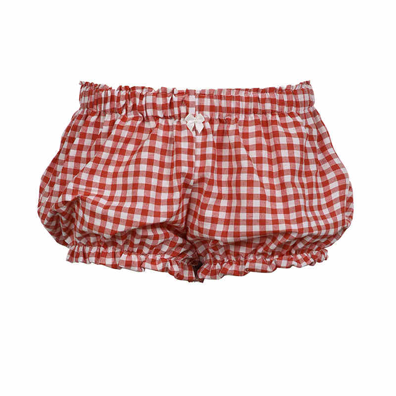 Plaid Bow-knot Spliced Shorts - Image 4