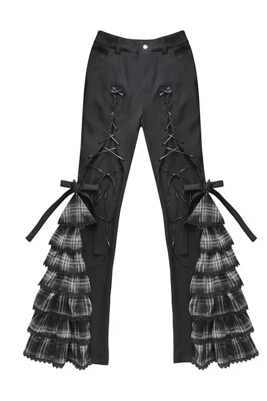 Check Lace Slimming Pants - Image 12