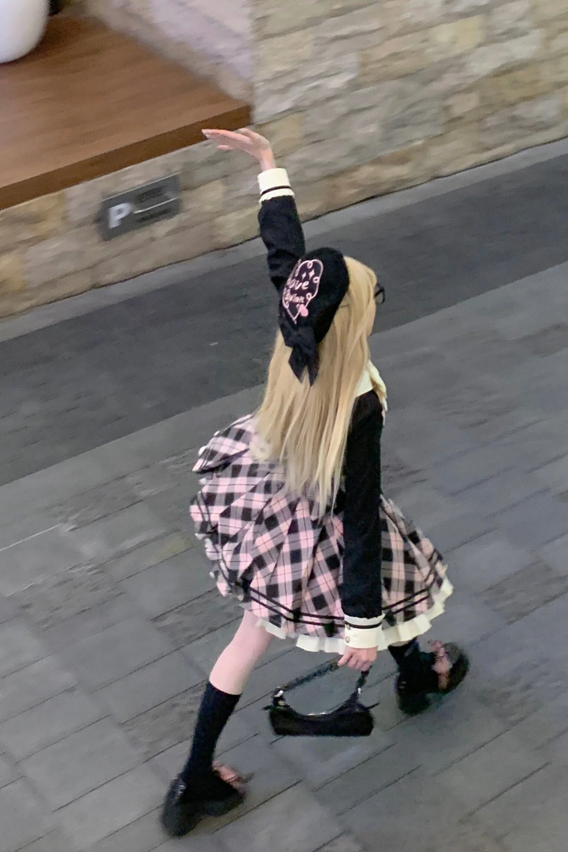 Check Sweet College Faux Two-Piece Dress + Beret - Image 13