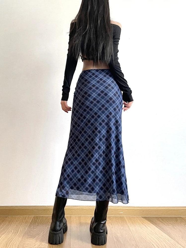 Plaid Midi Skirt - Image 3