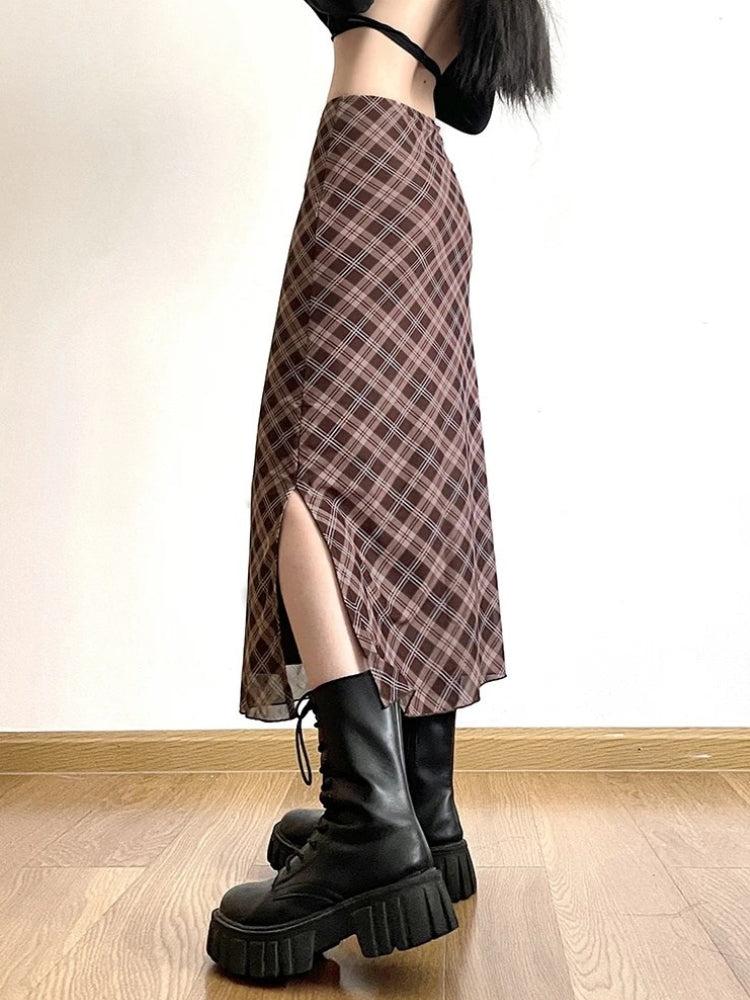 Plaid Midi Skirt - Image 8