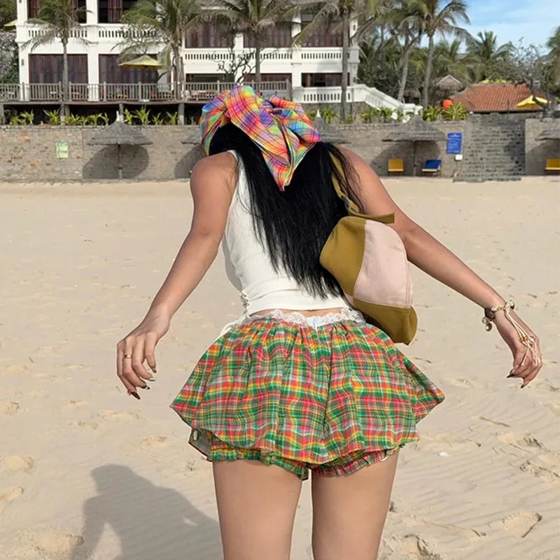 Plaid Mini Skort - Image 3