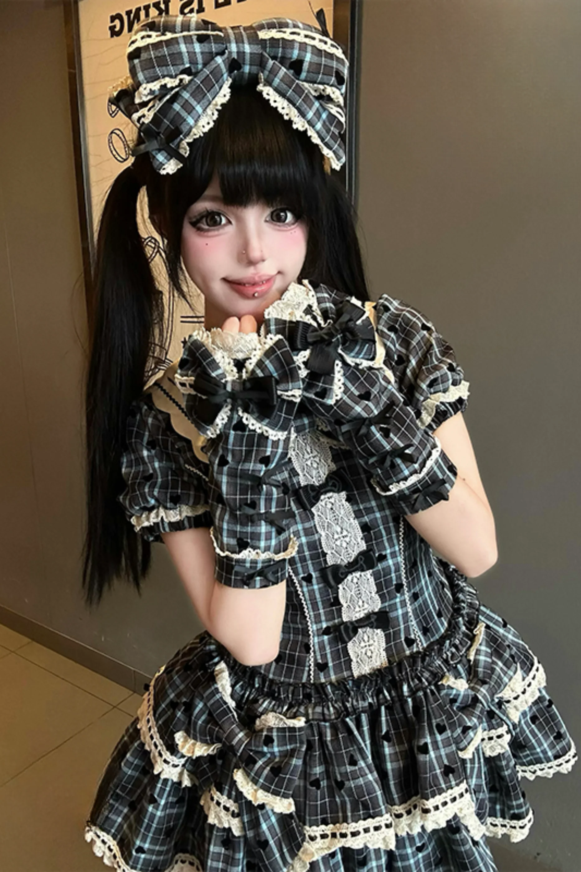 Checkered Sweetheart Lolita Dress - Image 8