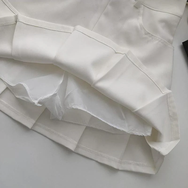 Pleated College Mini Skirt - Image 10