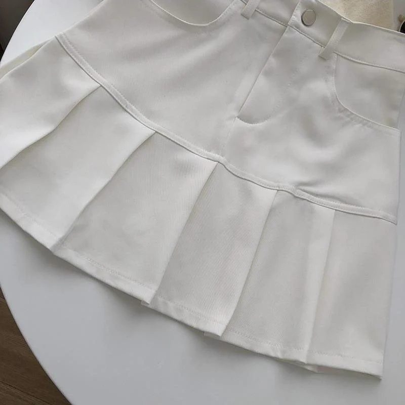 Pleated College Mini Skirt - Image 11