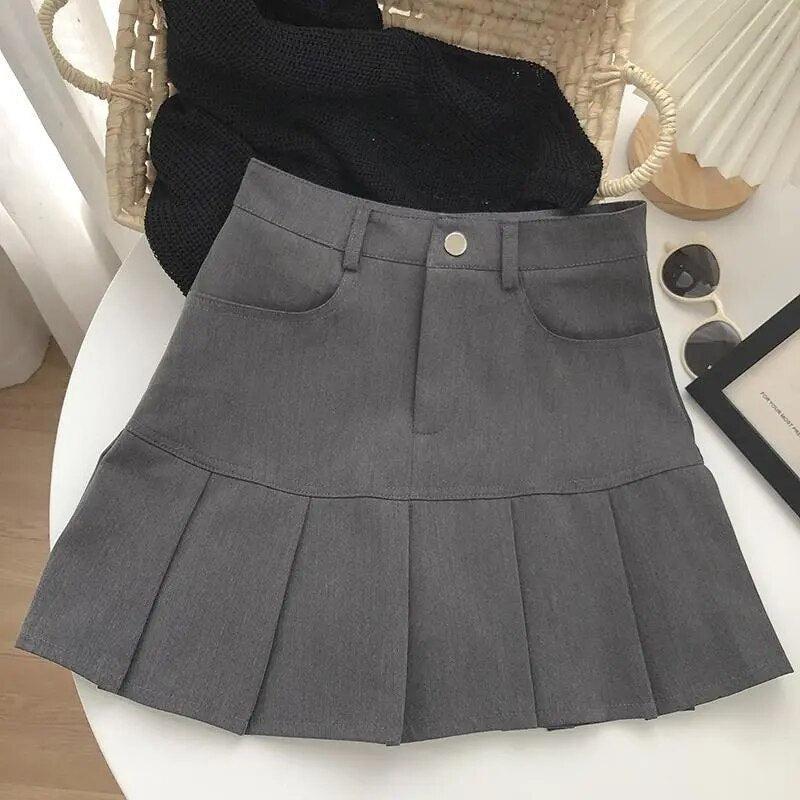Pleated College Mini Skirt - Image 6