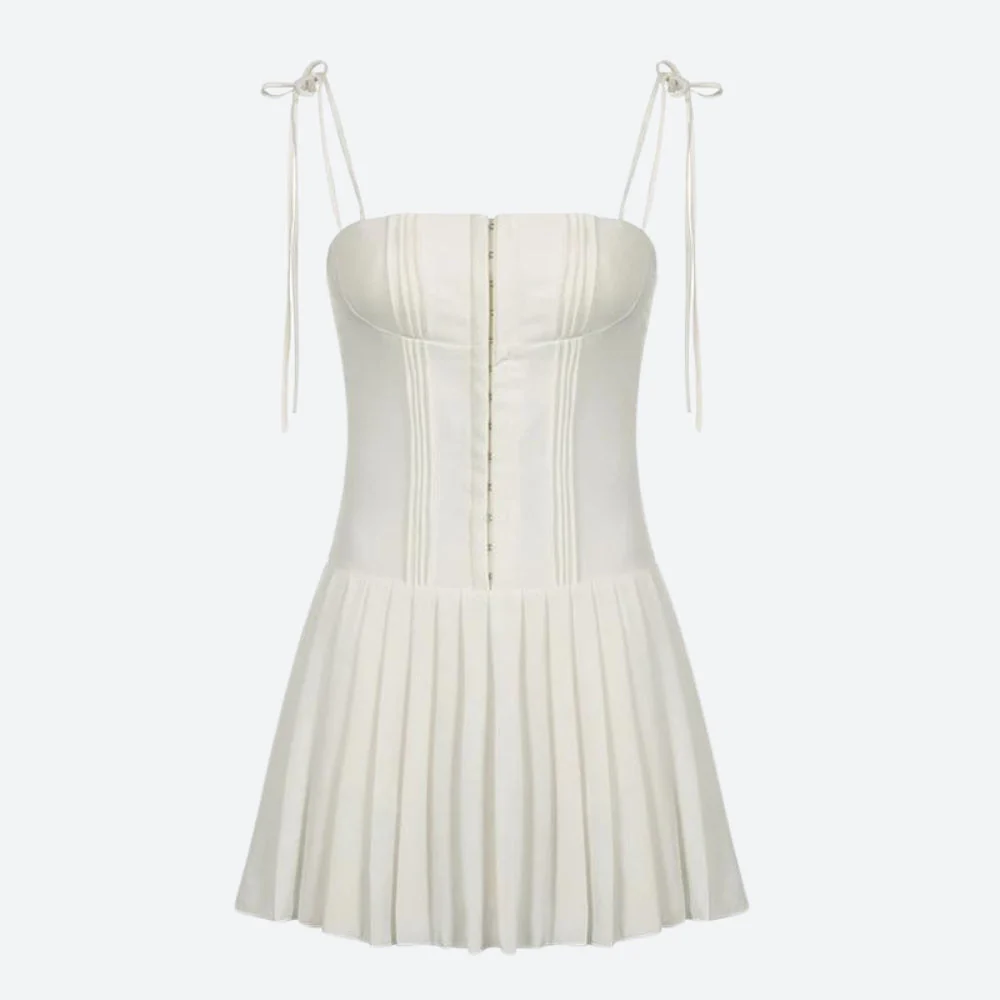 Pleated Corset Mini Dress - Image 5