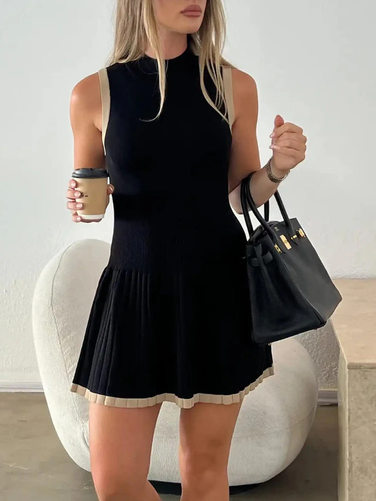 Pleated Mini Dress - Image 5