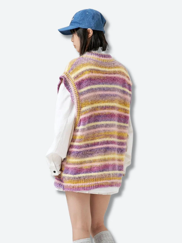Plush Knitted Cardigan Vest - Image 2