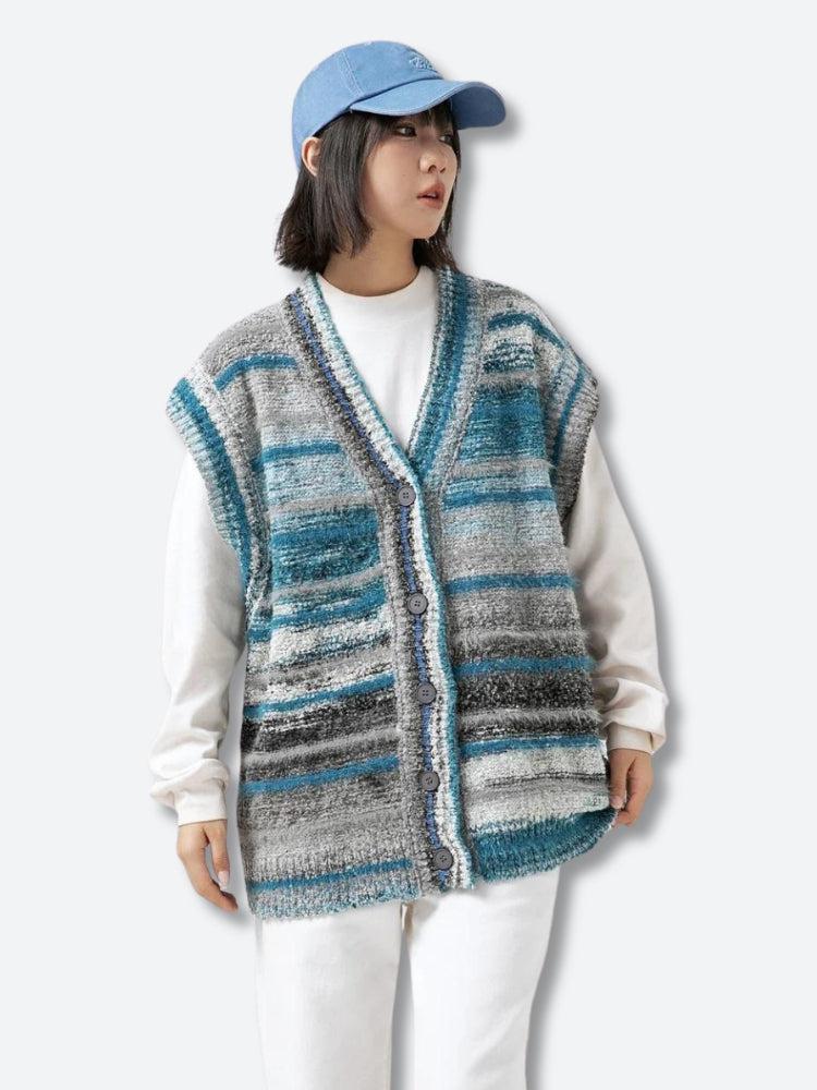 Plush Knitted Cardigan Vest - Image 5