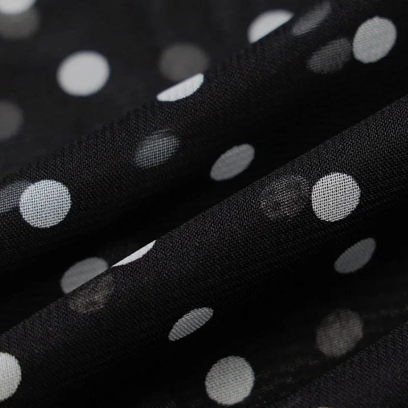 Polka Dot Backless Sheer Maxi Dress - Image 6