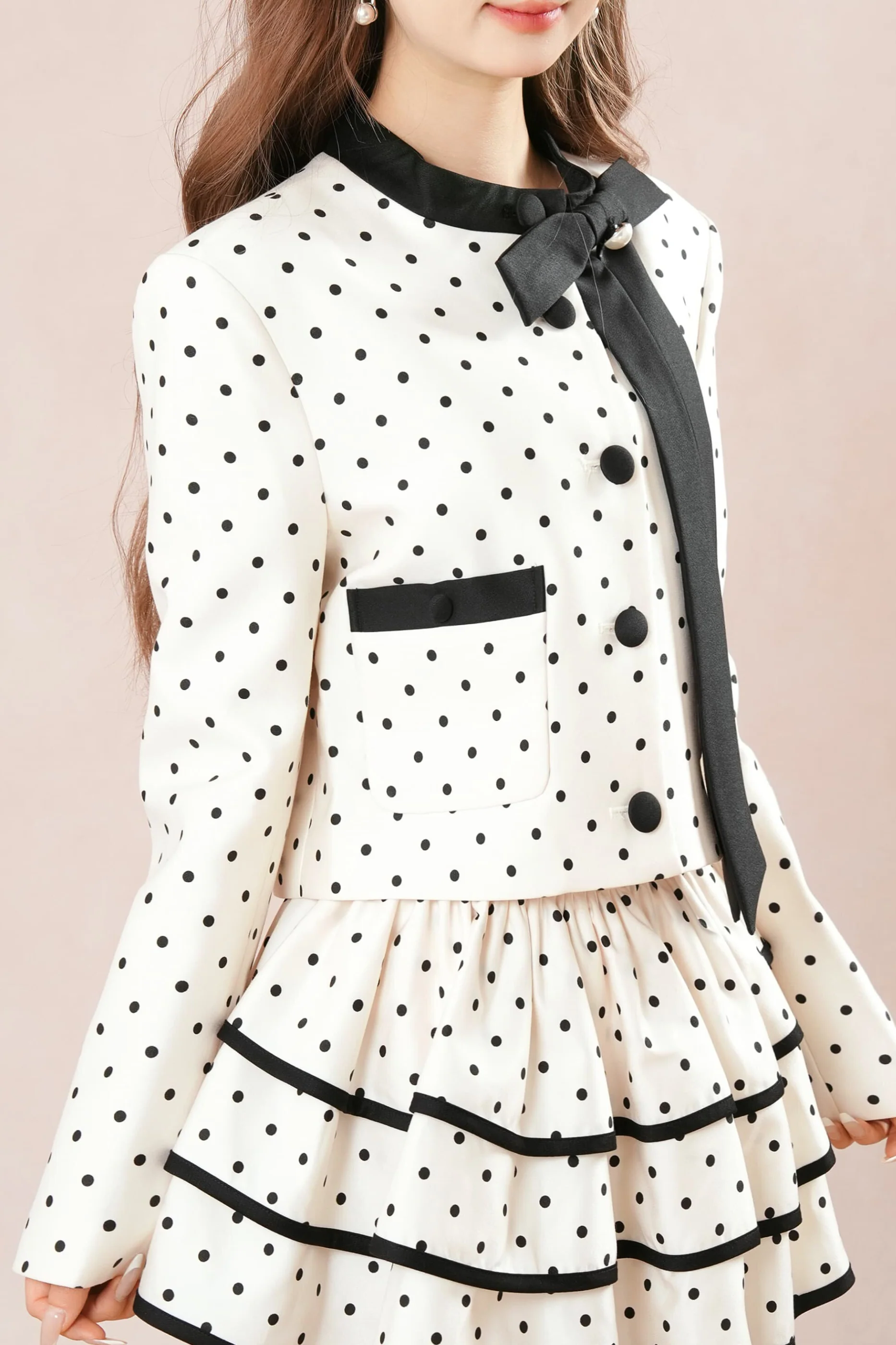 French Dot Jacket + Tiered Skirt - Image 10