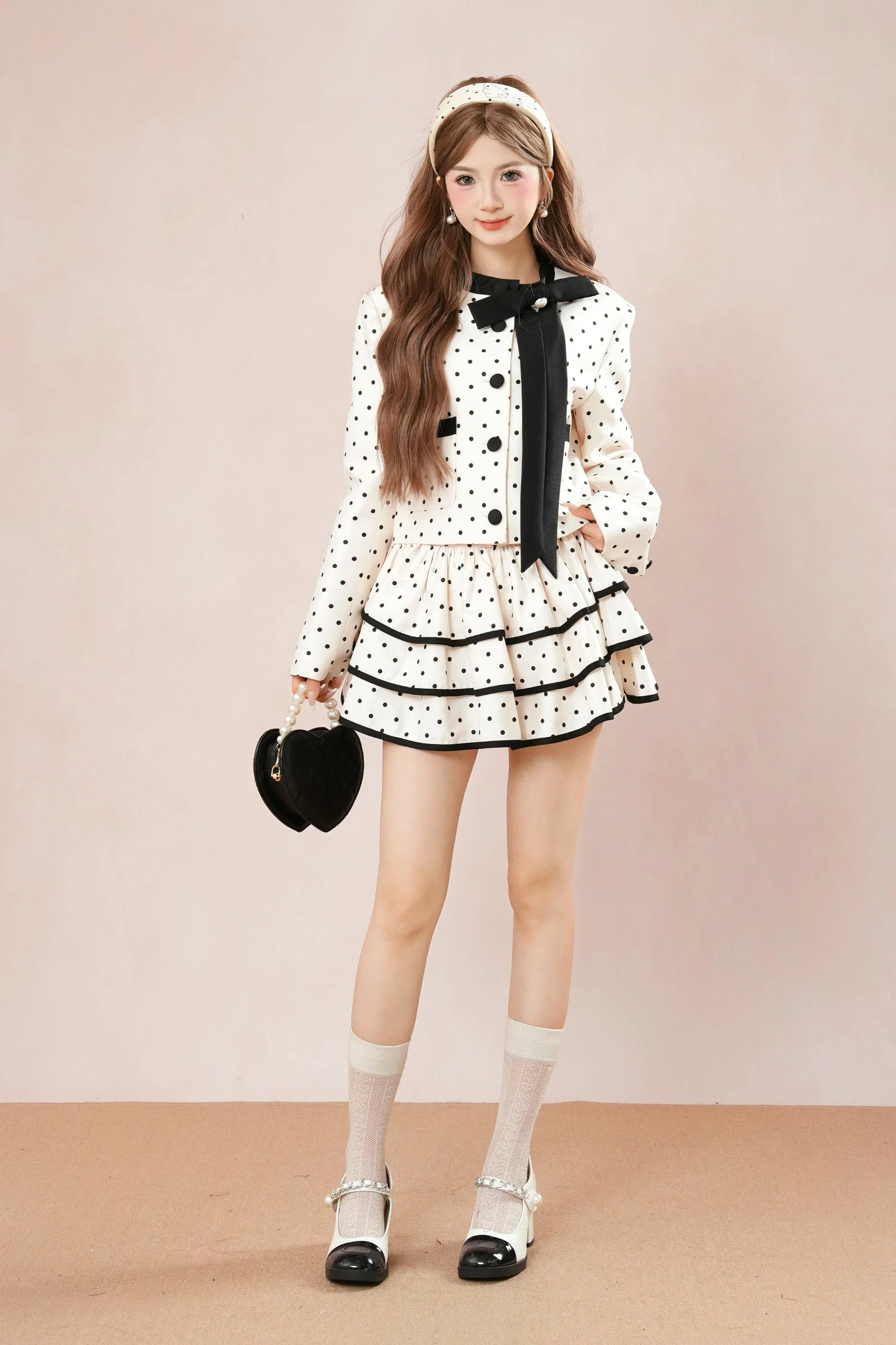 French Dot Jacket + Tiered Skirt - Image 5