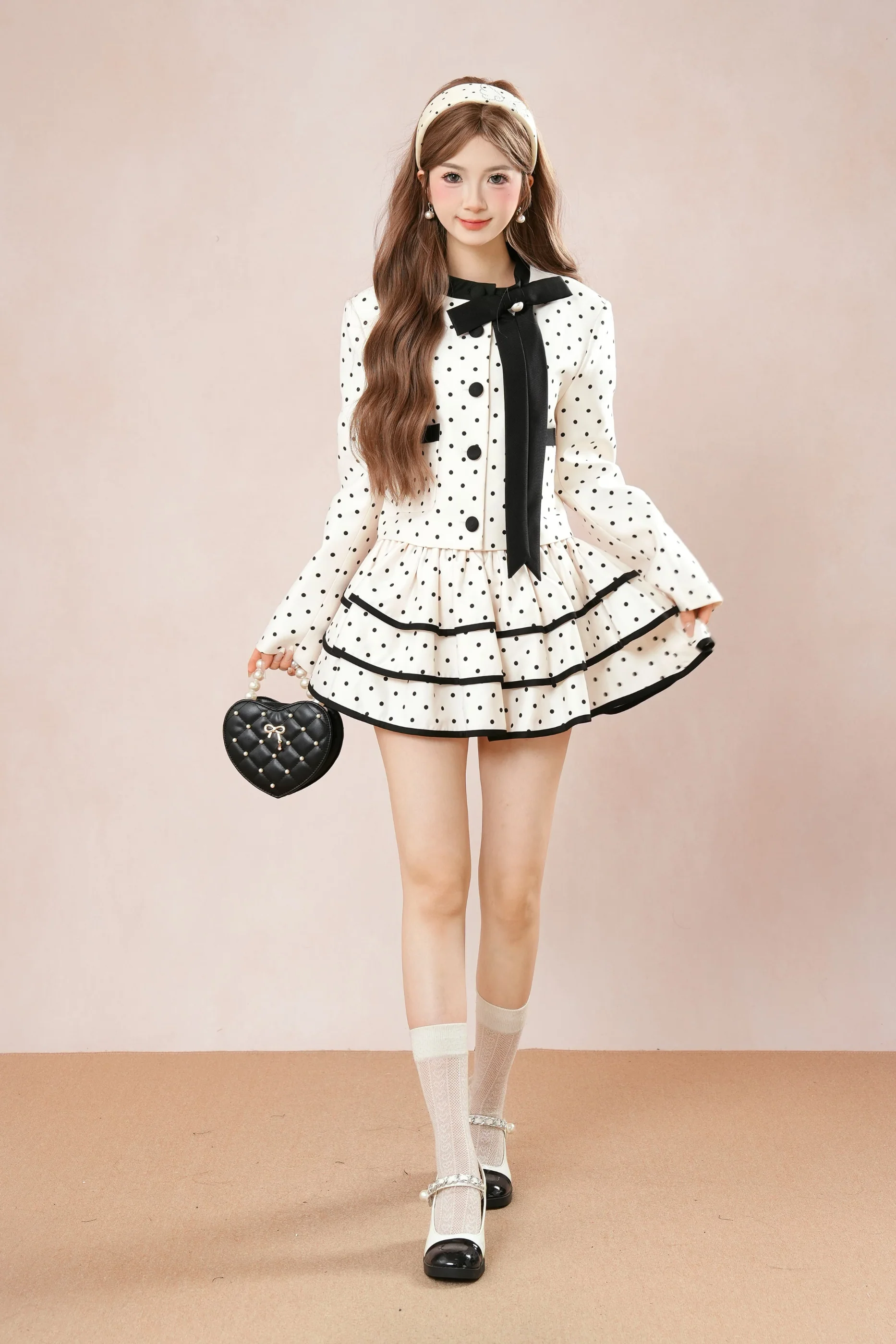 French Dot Jacket + Tiered Skirt - Image 6