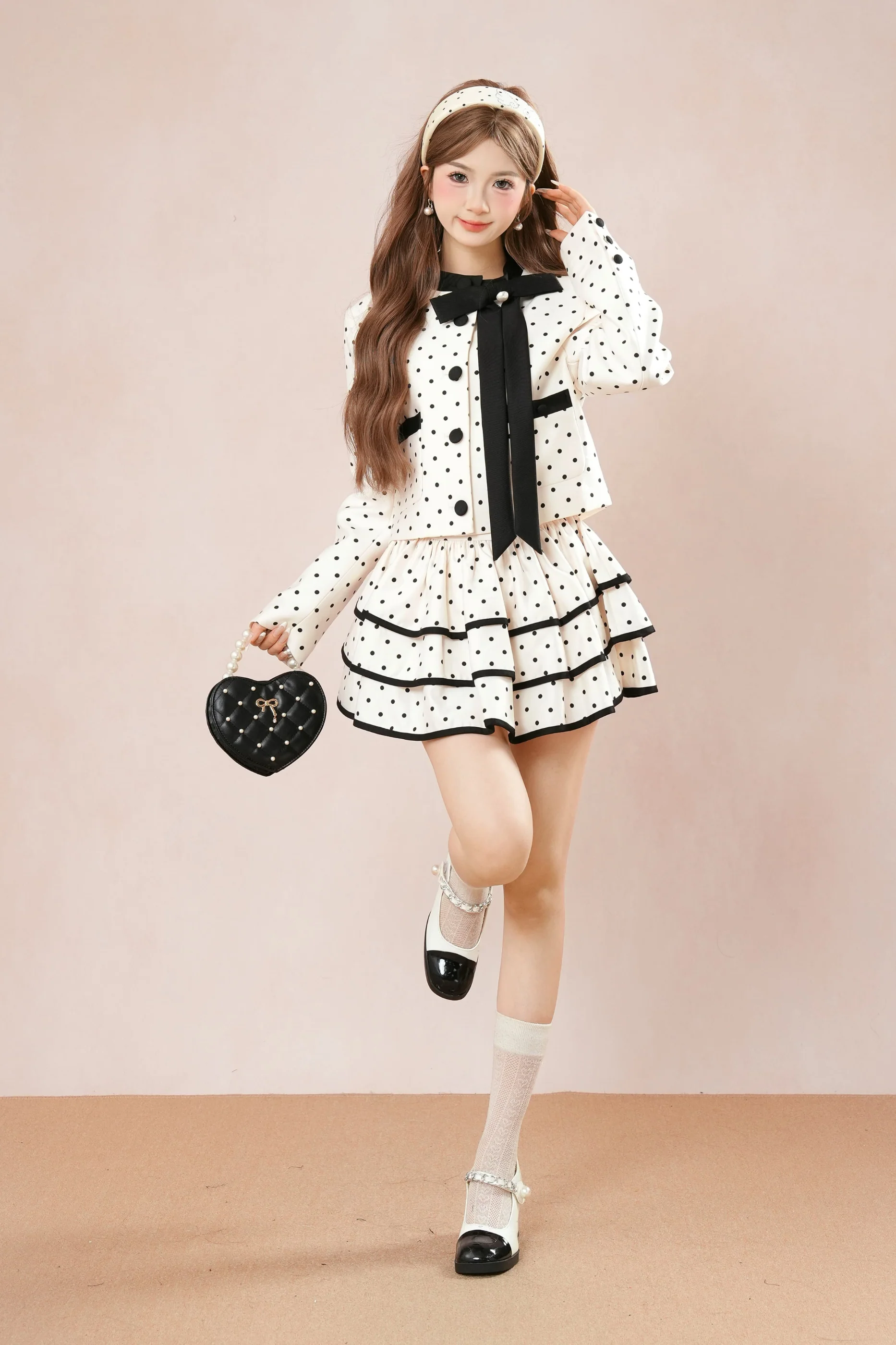 French Dot Jacket + Tiered Skirt - Image 7