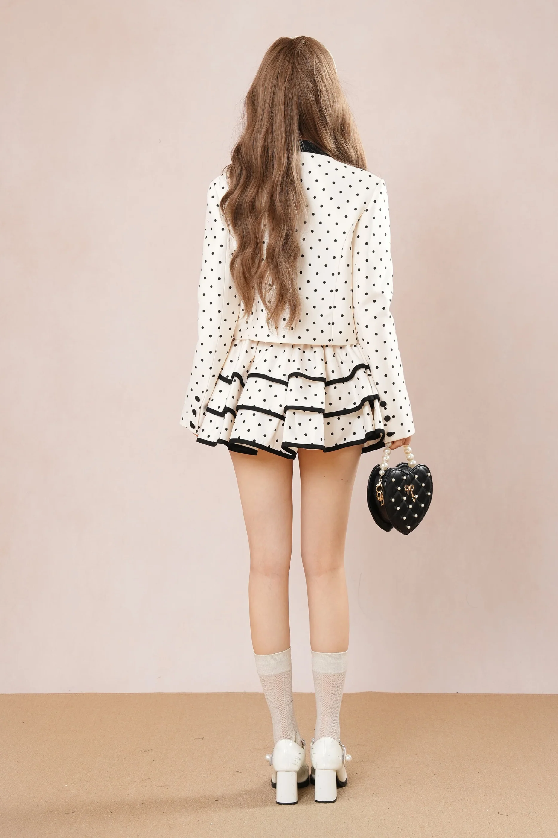 French Dot Jacket + Tiered Skirt - Image 8