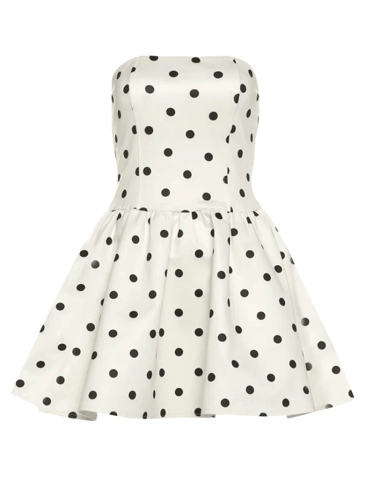 Polka Dot Preppy Mini Dress - Image 5