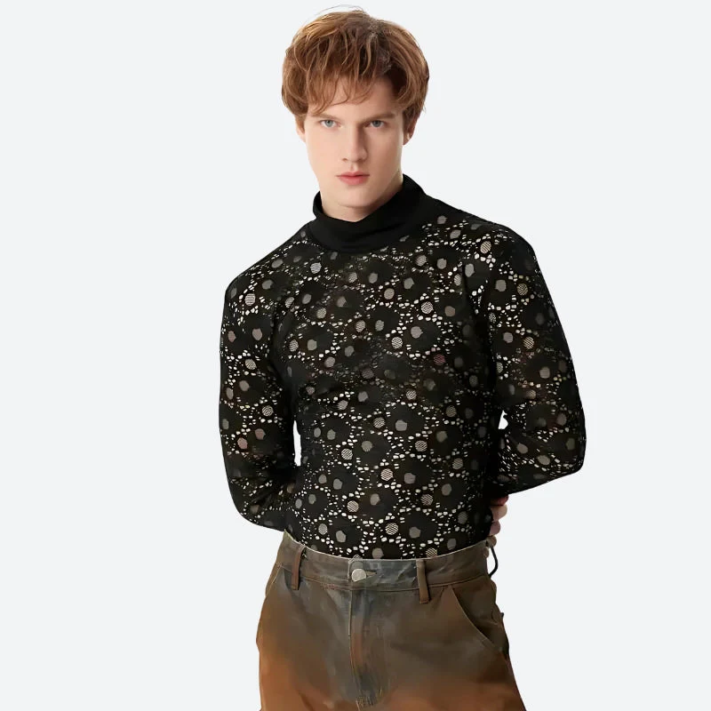 Polka Dots Lace Sheer Top - Image 5