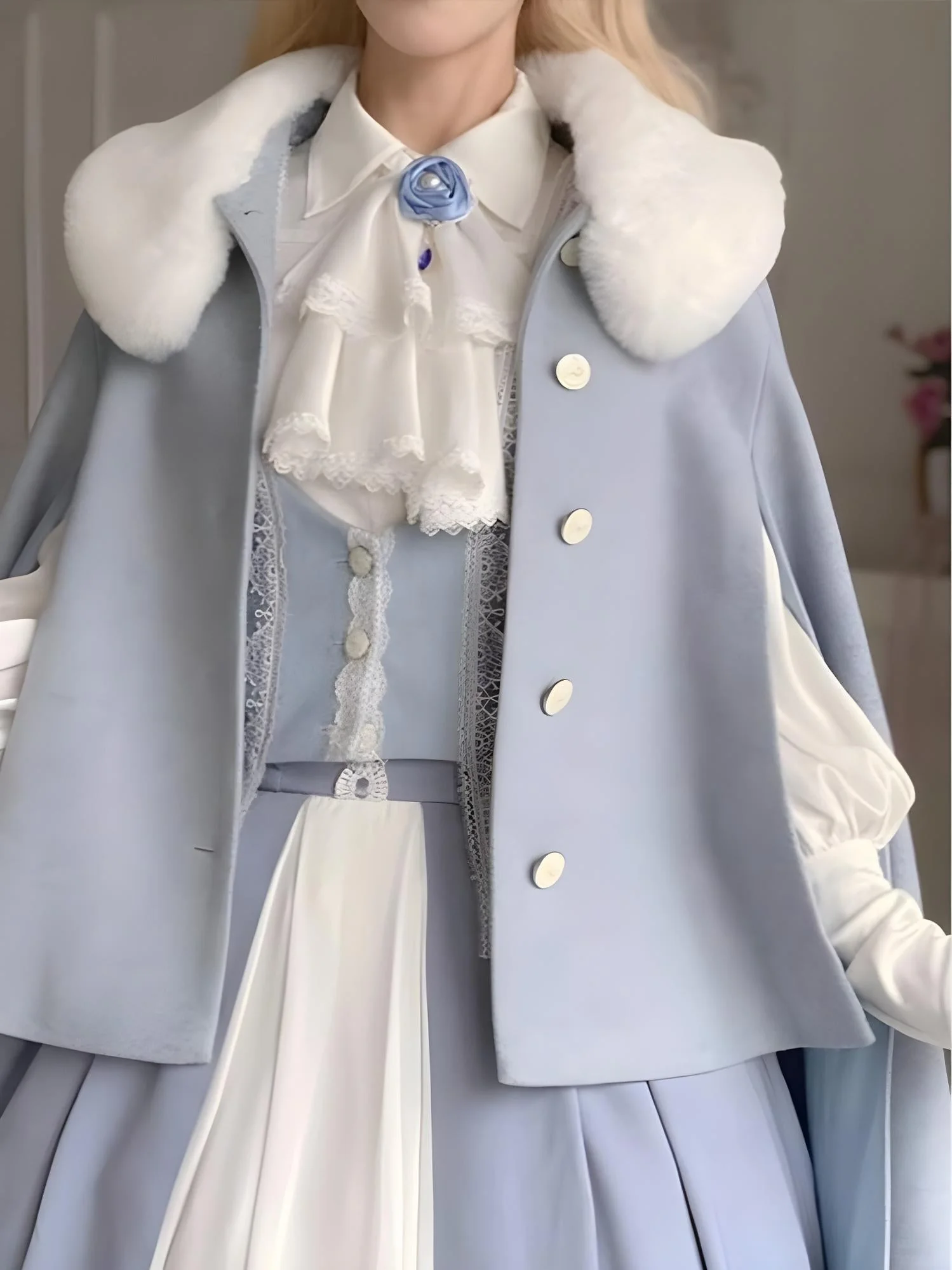 Polyhymnia~Miss Leisha~Classic Lolita Skirt Set Elegant Winter Cape - Image 13