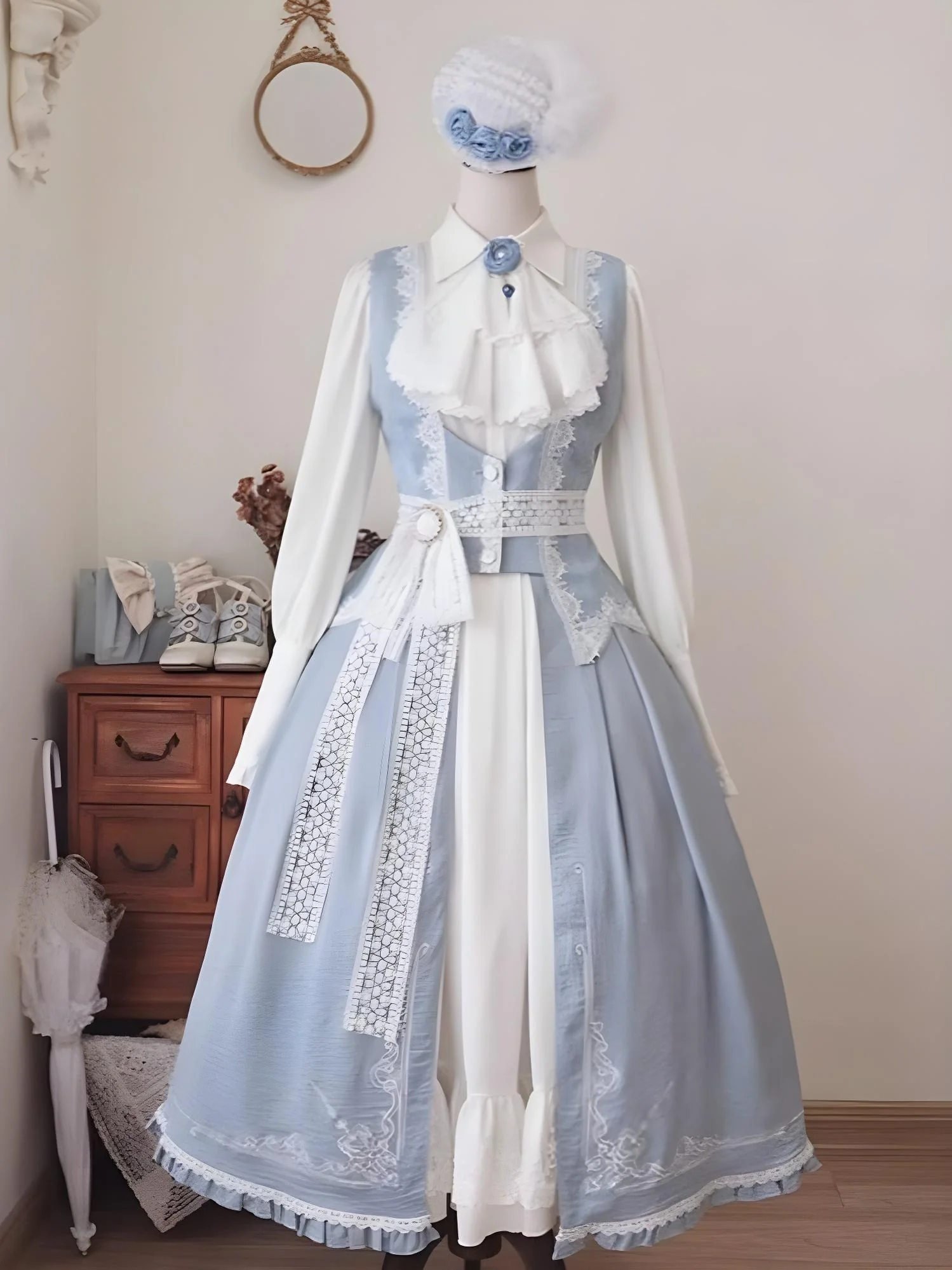 Polyhymnia~Miss Leisha~Classic Lolita Skirt Set Elegant Winter Cape - Image 18