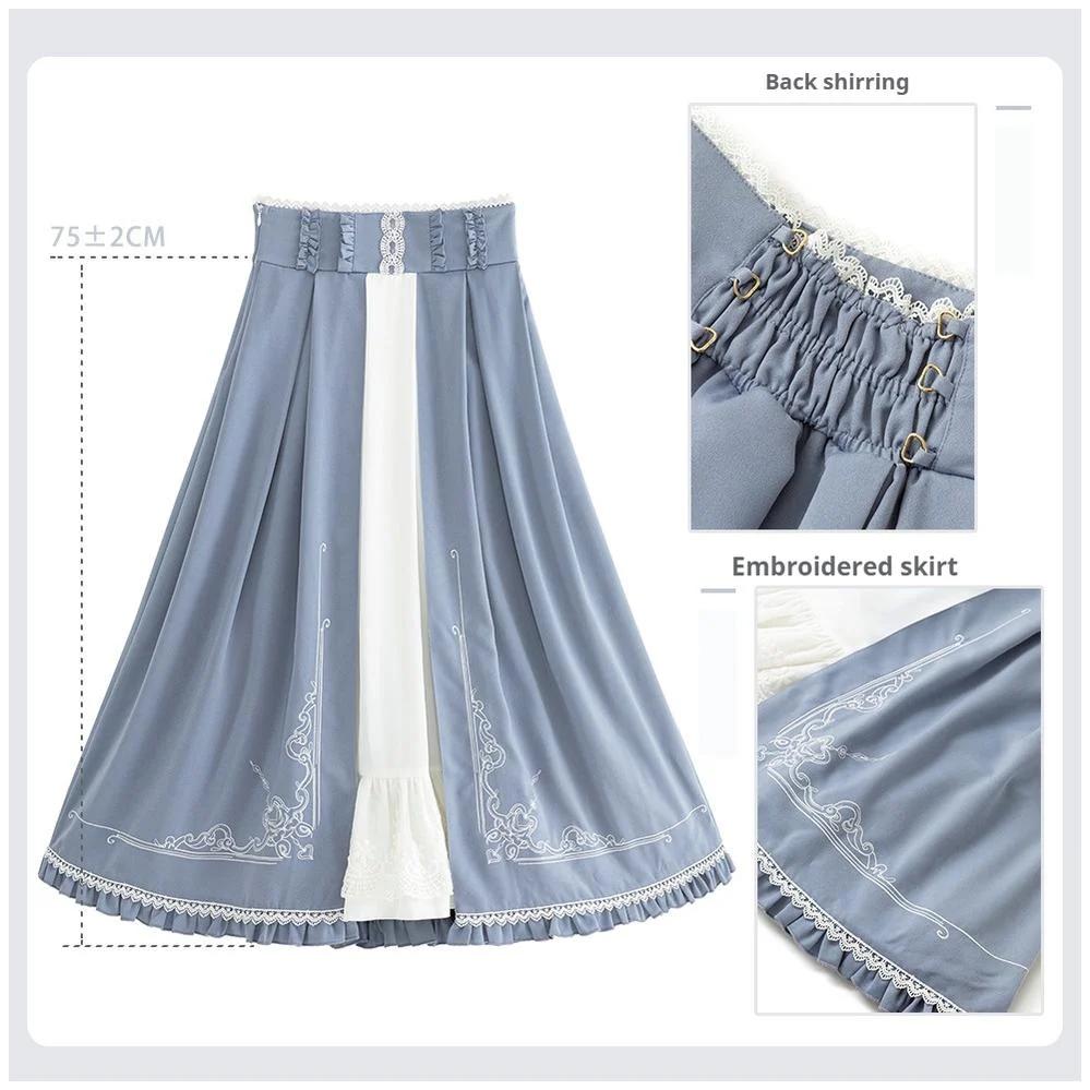 Classic Lolita Skirt Set Elegant Winter Cape - Image 28