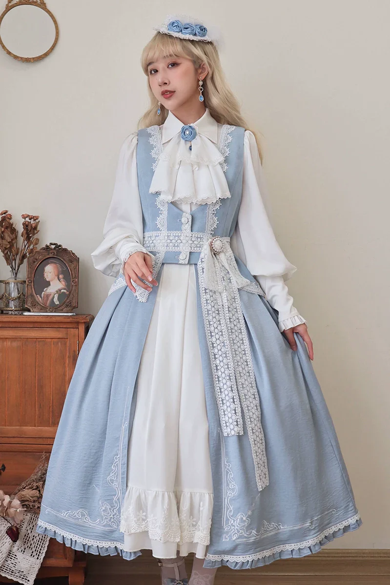 Polyhymnia~Miss Leisha~Classic Lolita Skirt Set Elegant Winter Cape - Image 3
