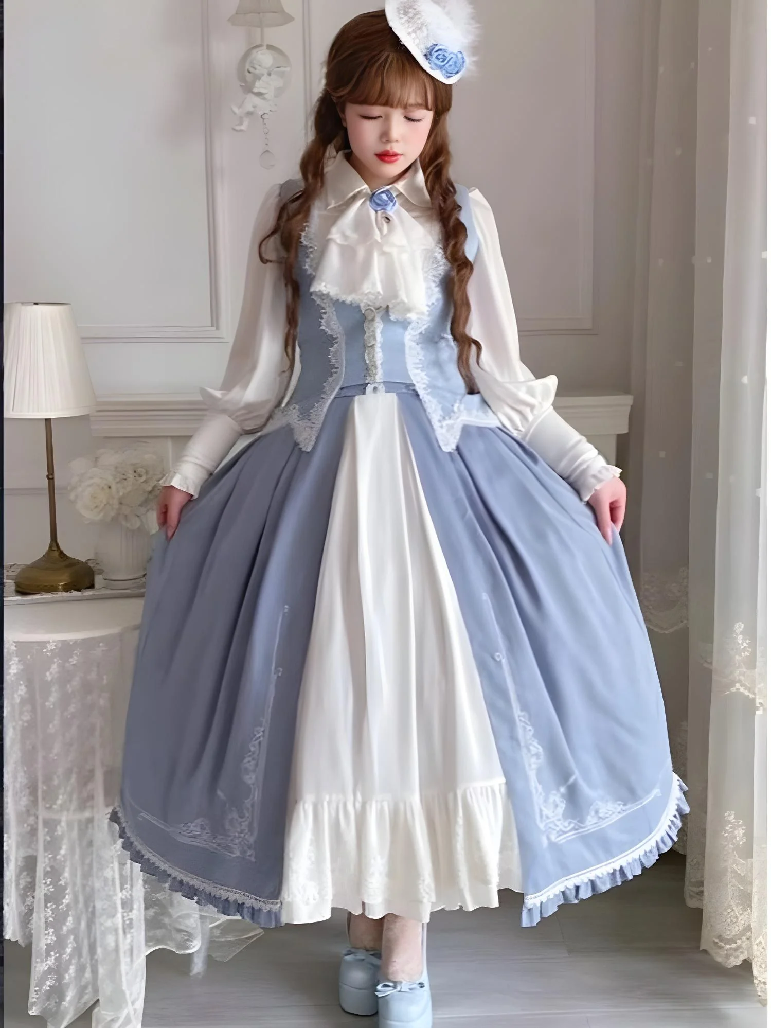 Polyhymnia~Miss Leisha~Classic Lolita Skirt Set Elegant Winter Cape - Image 4