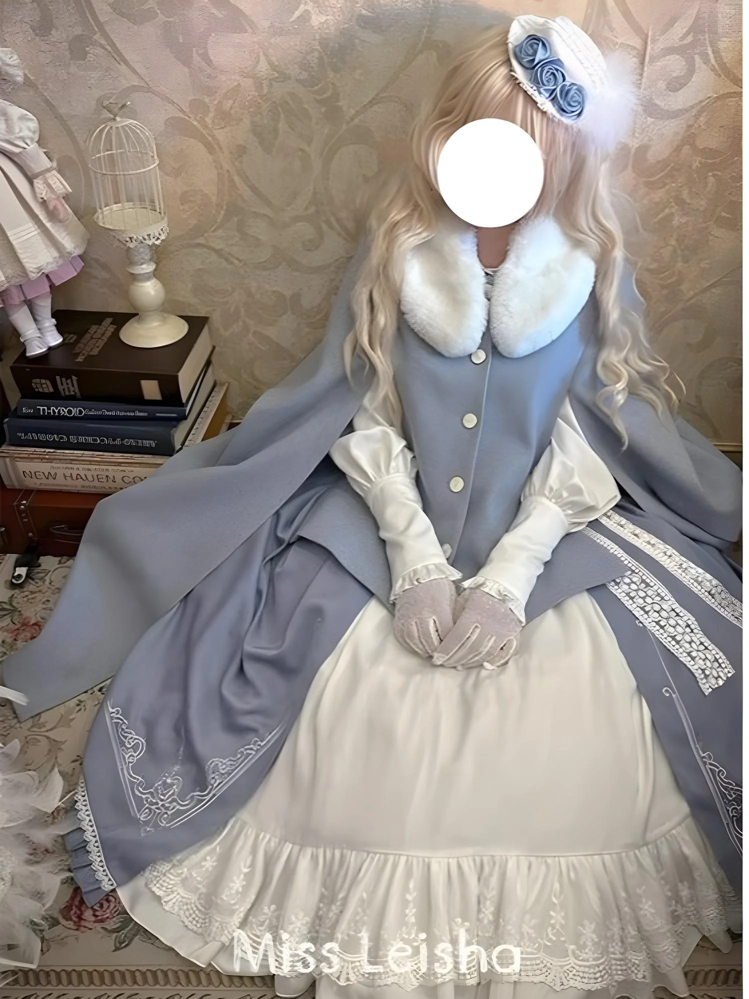 Polyhymnia~Miss Leisha~Classic Lolita Skirt Set Elegant Winter Cape - Image 8