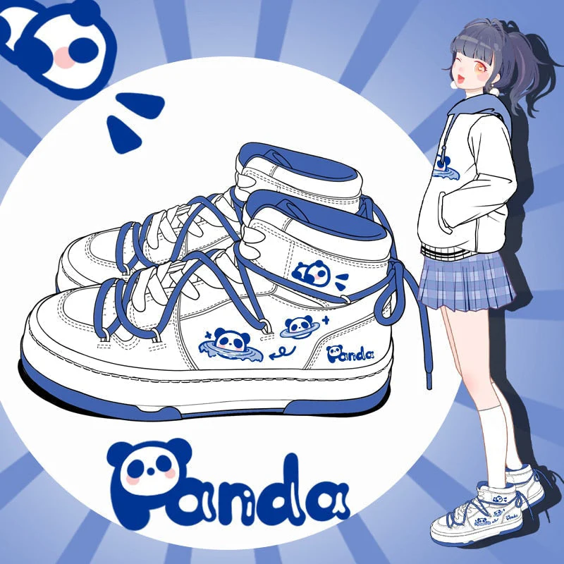 Poolside Panda Casual Sneakers - Image 2