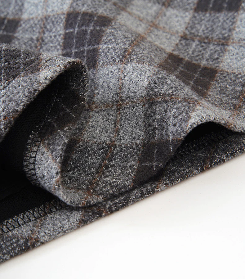 Preppy Aesthetic Plaid Woolen A-line Skirt - Image 3