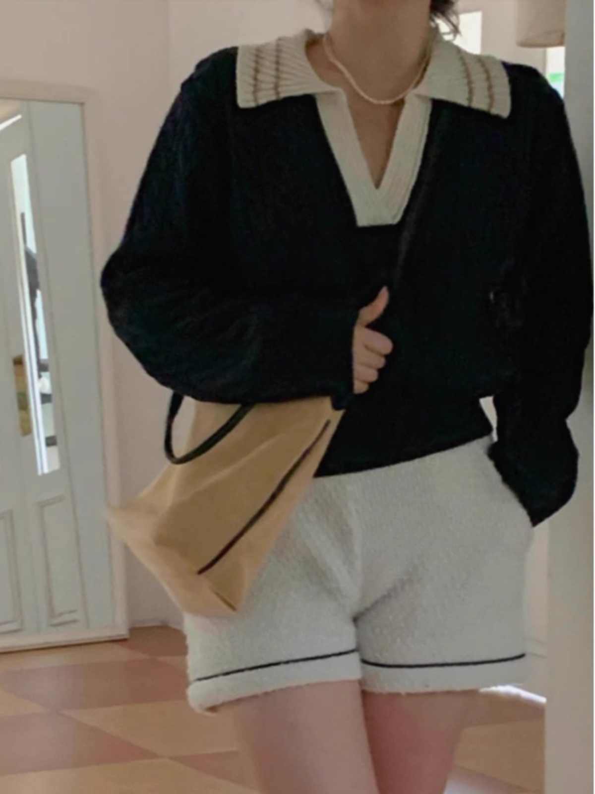 Preppy Aesthetic Twist Sweater - Image 3