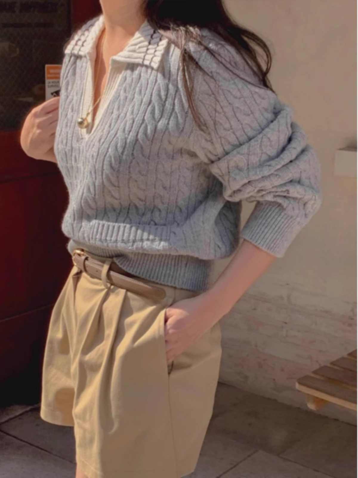 Preppy Aesthetic Twist Sweater - Image 5