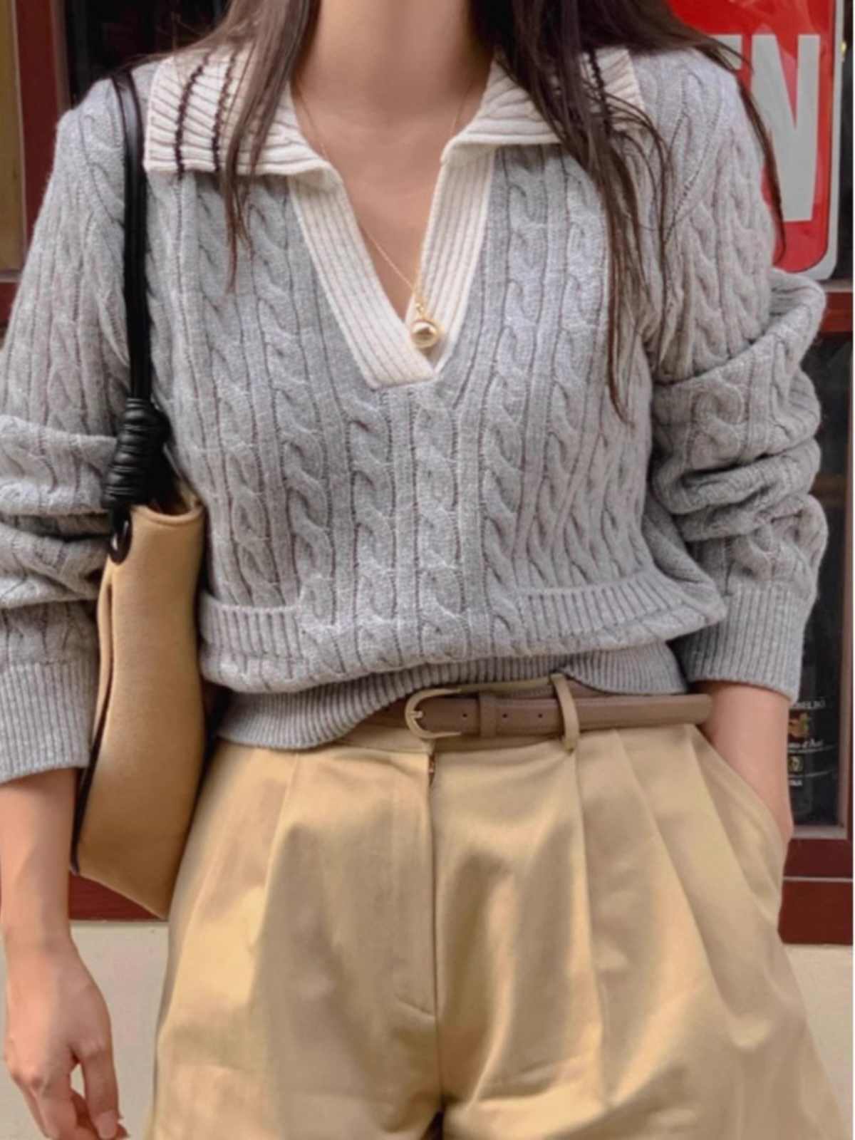Preppy Aesthetic Twist Sweater - Image 6