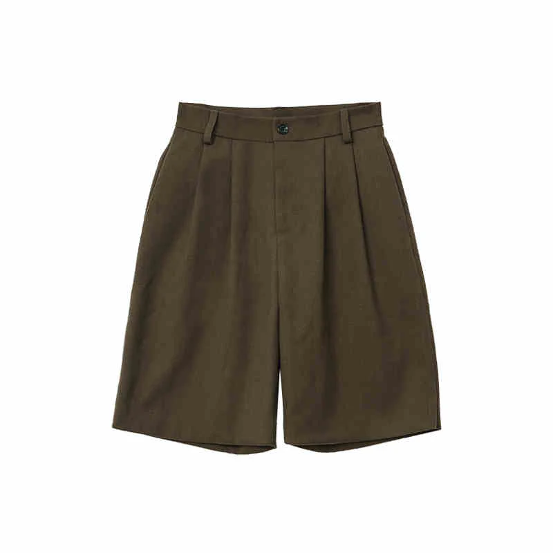Preppy Aesthetic Woolen Bermuda Shorts - Image 4