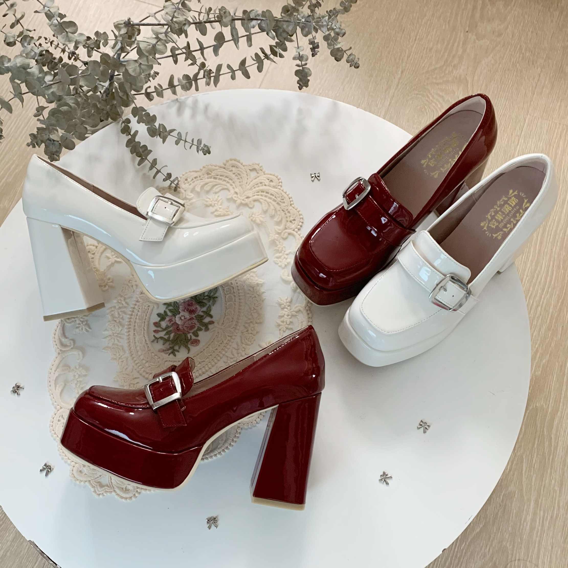 Preppy Buckle Coquette Shoes - Image 4