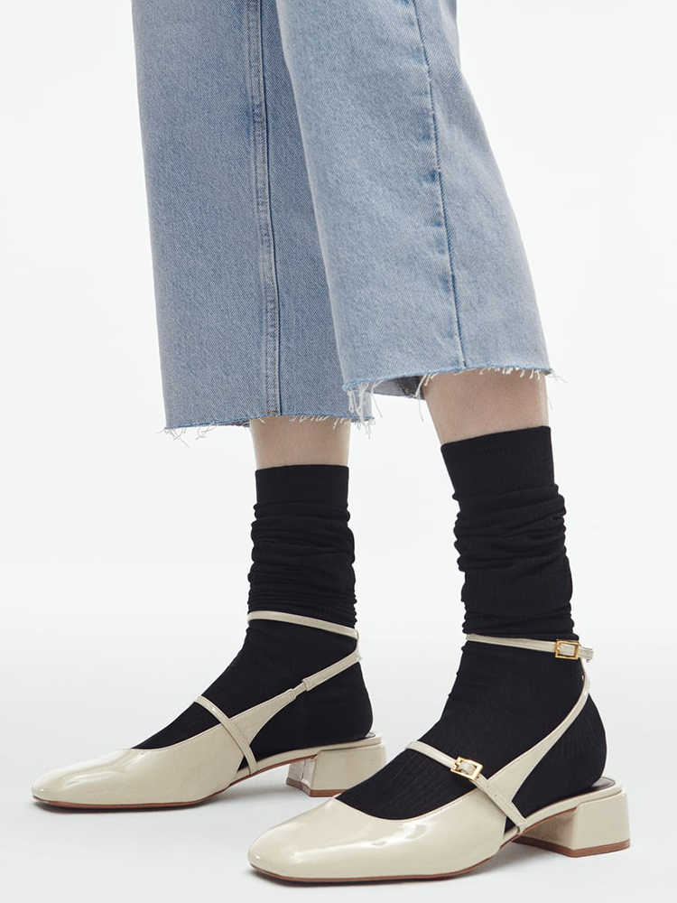 Preppy Buckle Strap Mary Jane Sandals - Image 4