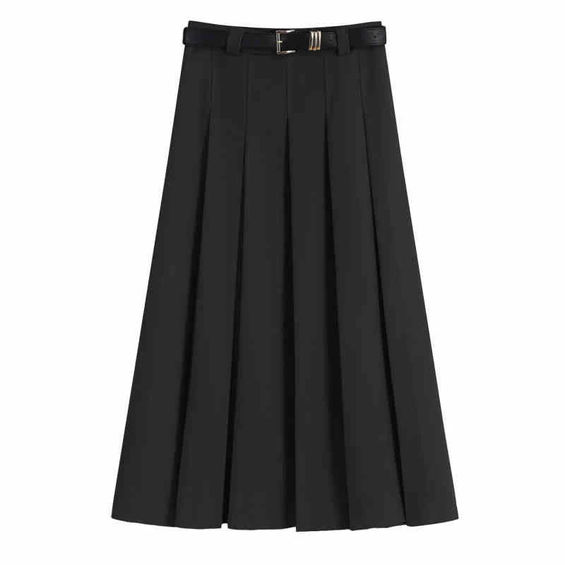 Preppy Mid-length Pleated Skirt - Image 2