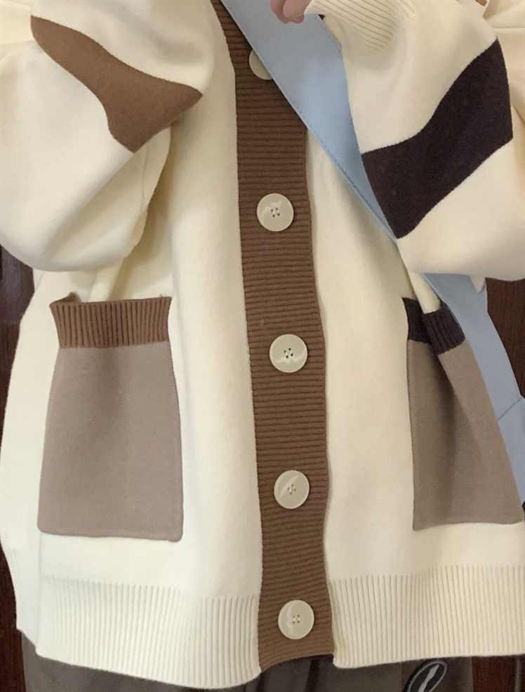 Preppy Navy Knit Cardigan - Image 3