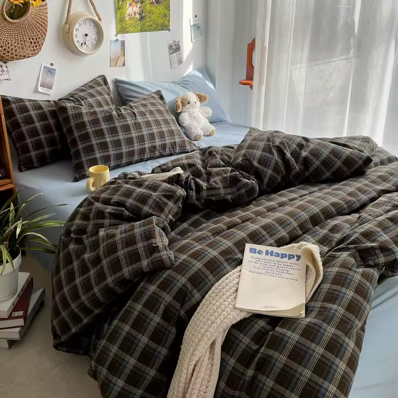Preppy Plaid Brown Bedding Set - Image 9