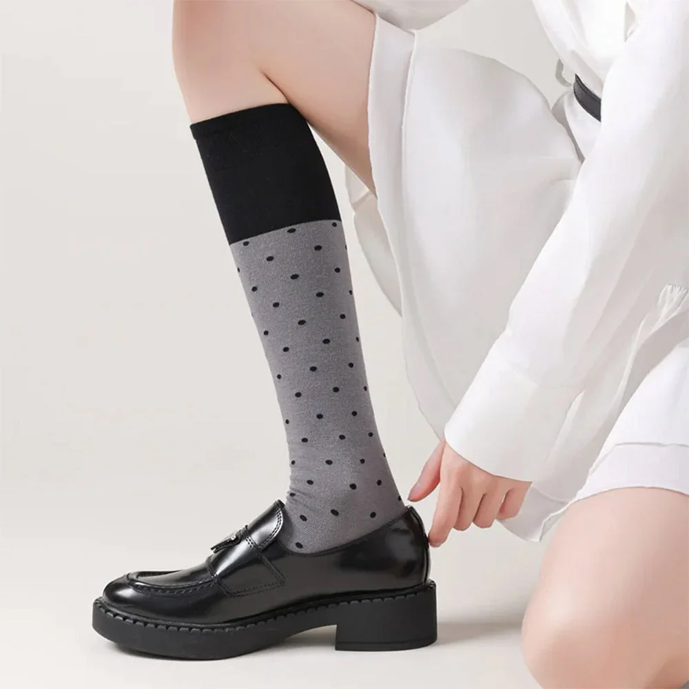 Preppy Polka Dot Knee High Socks - Image 8