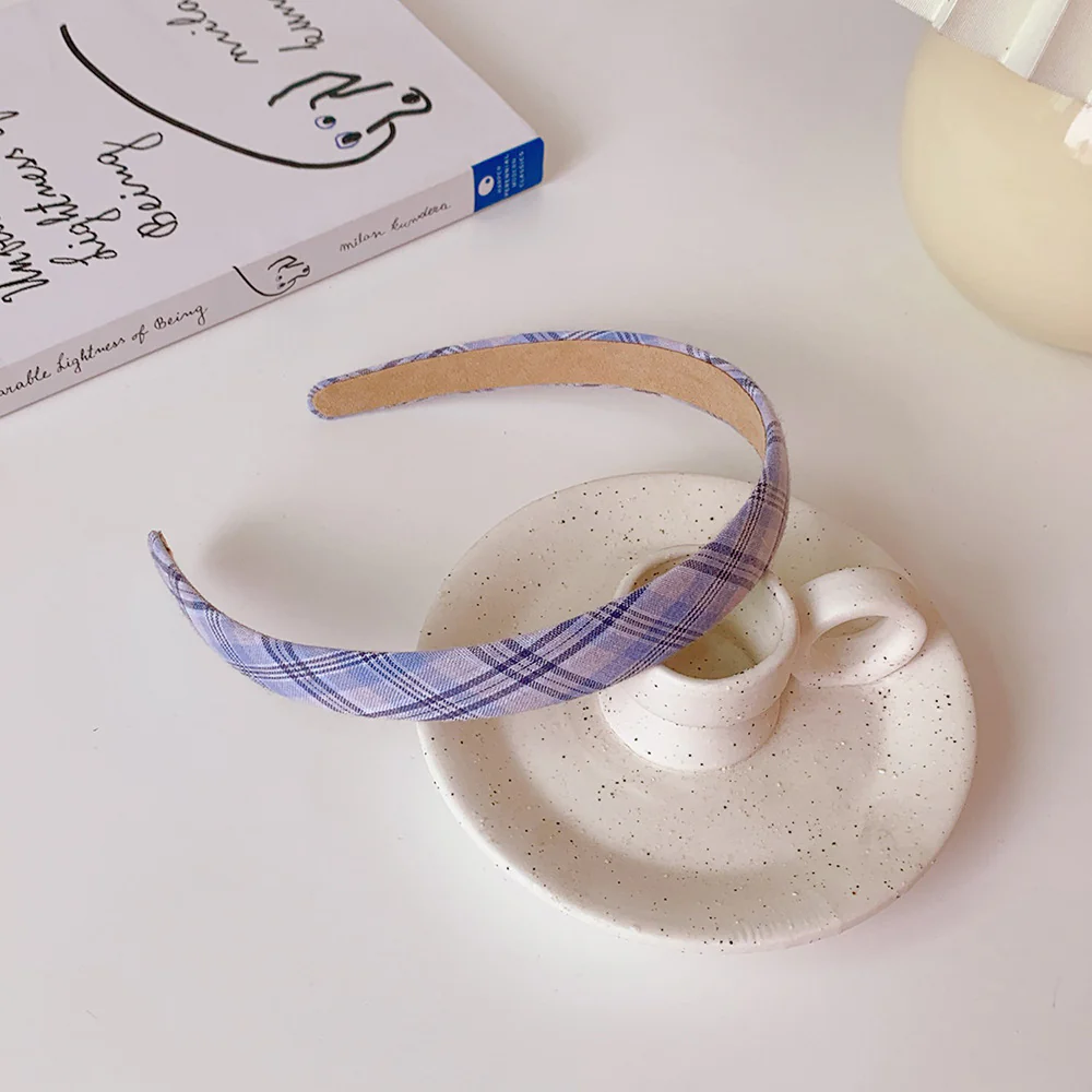 Preppy Retro Plaid Hairband - Image 3
