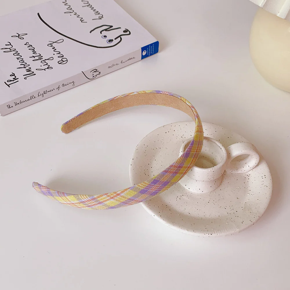 Preppy Retro Plaid Hairband - Image 5