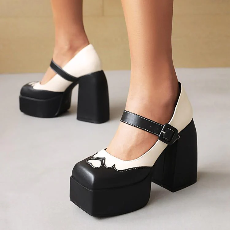 Preppy Thick-soled Platform Mary Jane - Image 4