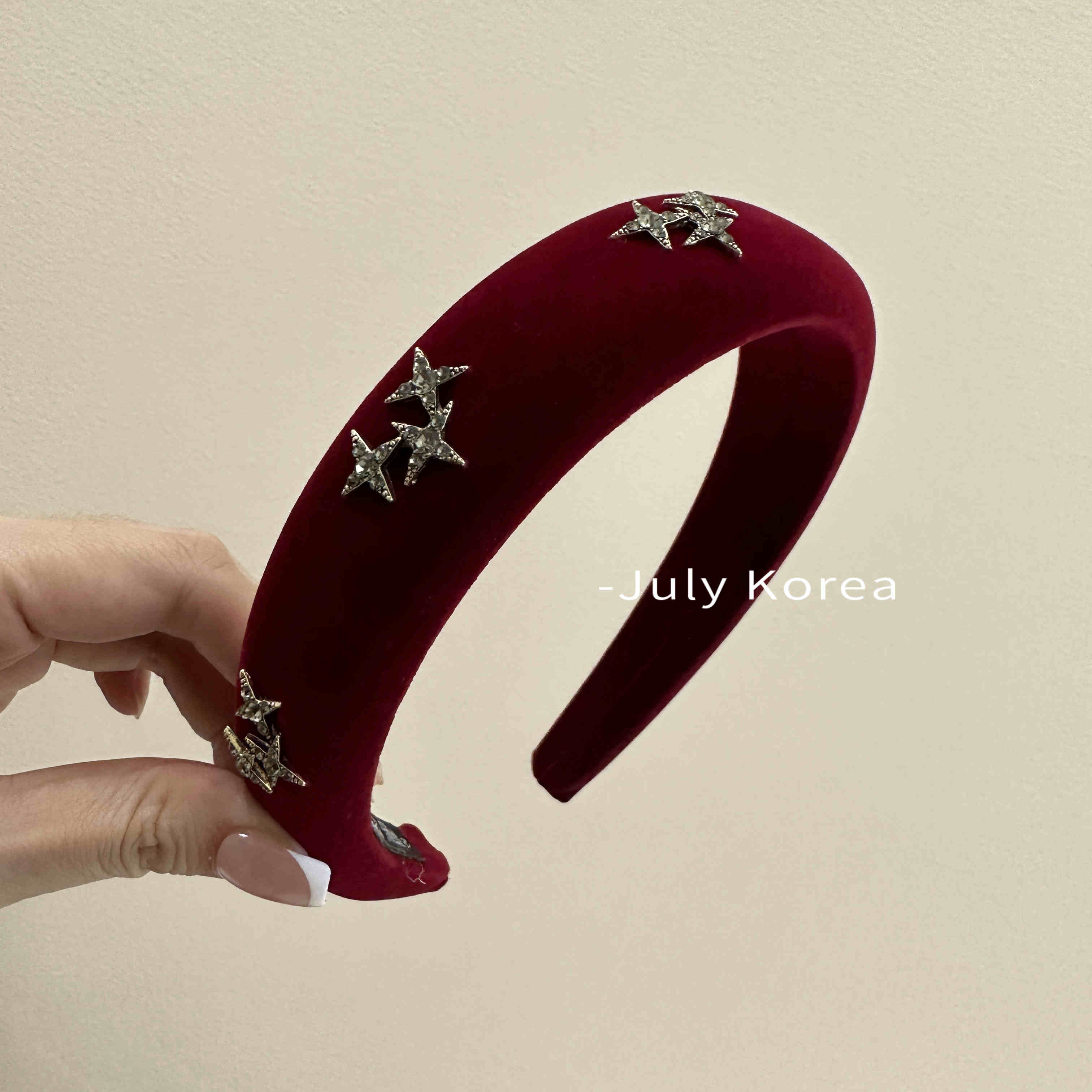 Preppy Y2K Star Velvet Headband - Image 2