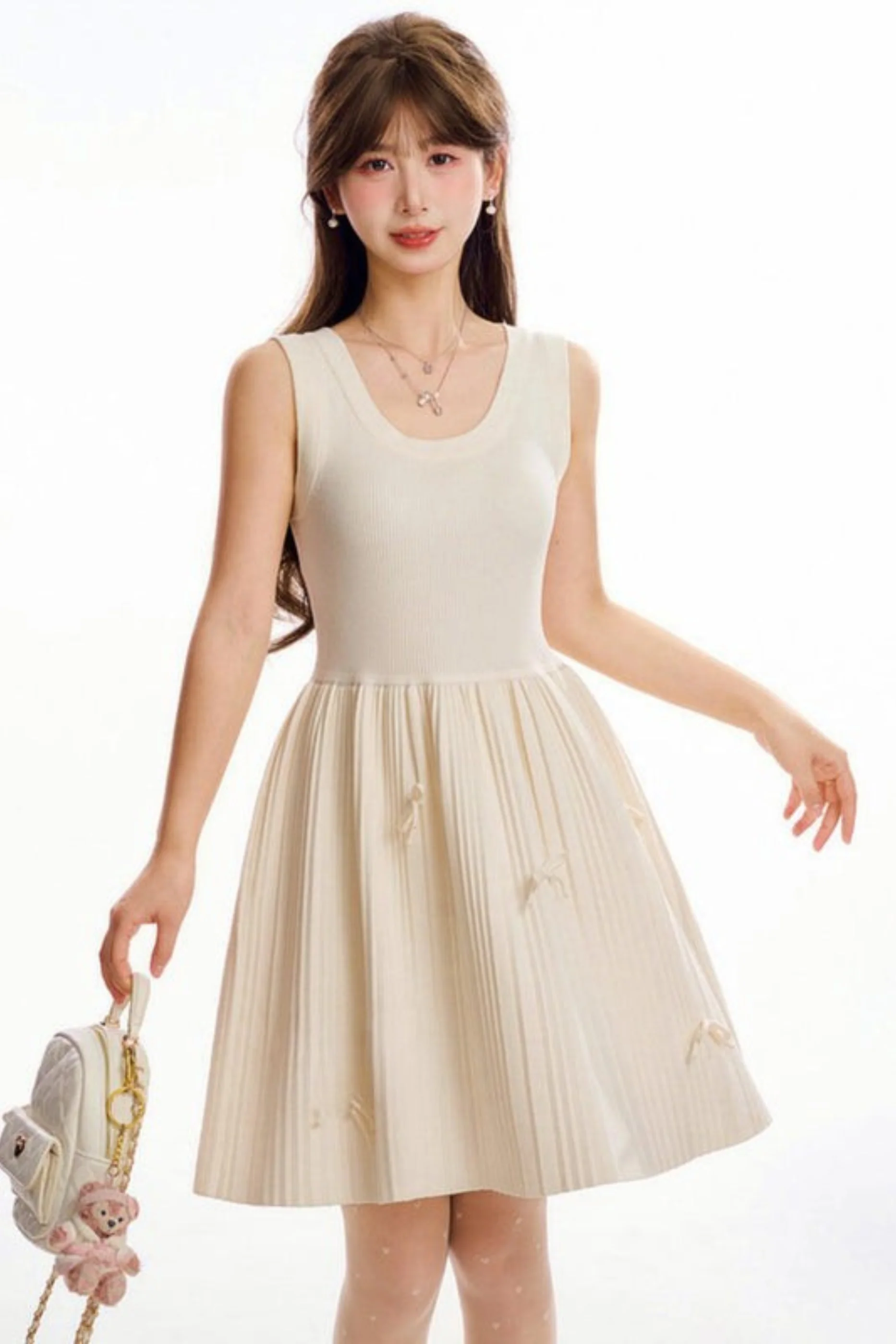 Princess Bow Sleeveless Dress - Image 18