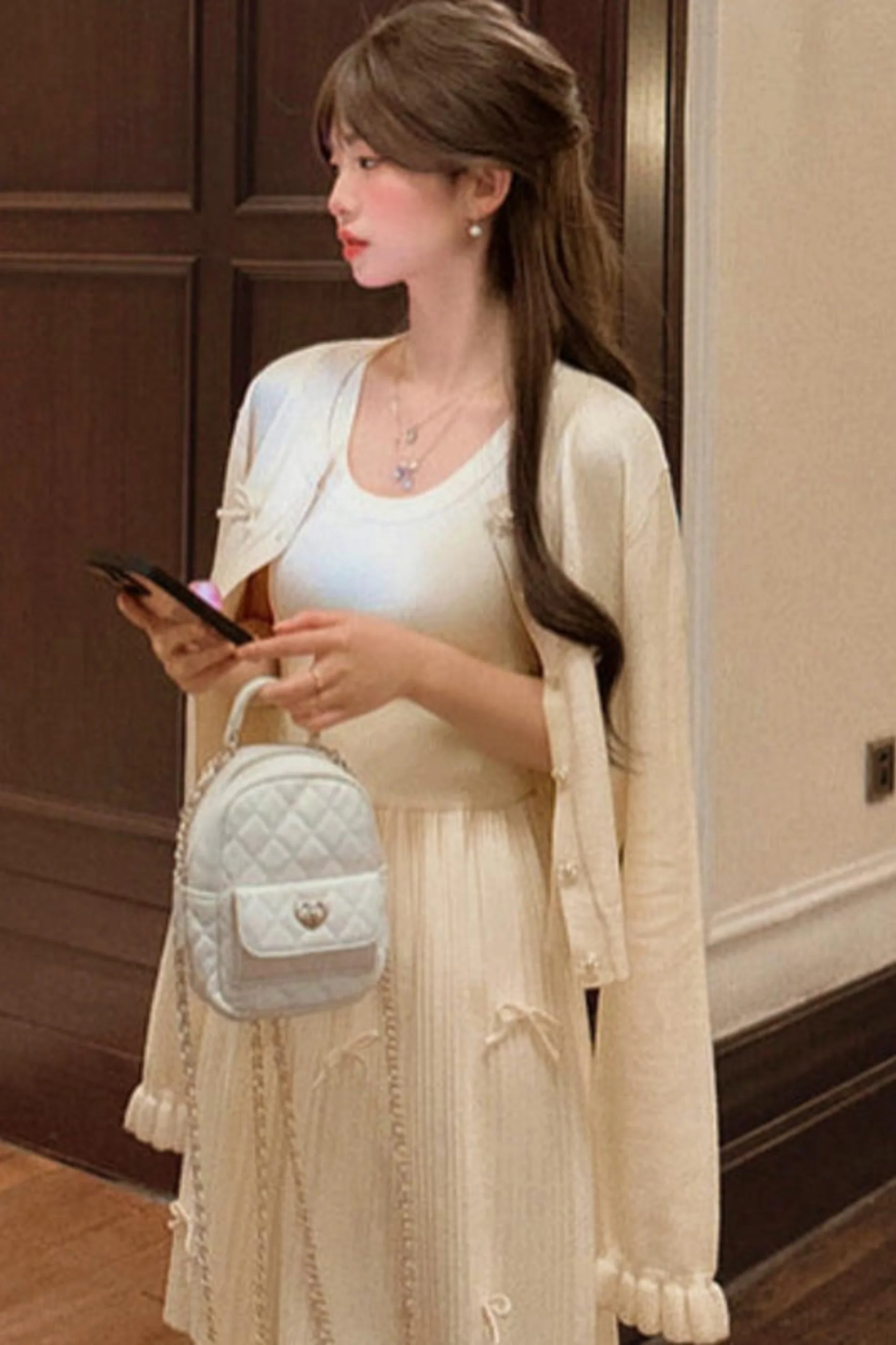 Princess Bow Sleeveless Dress - Image 8