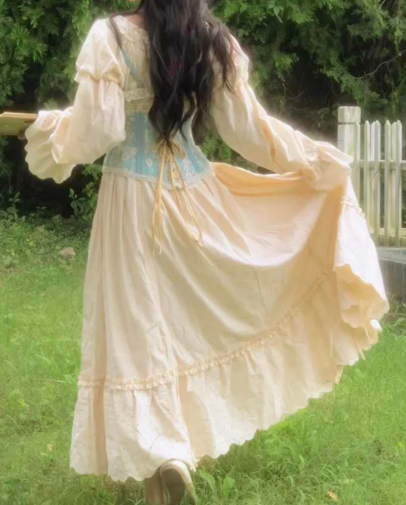 Princess Fishbone Jacquard Dress - Image 5