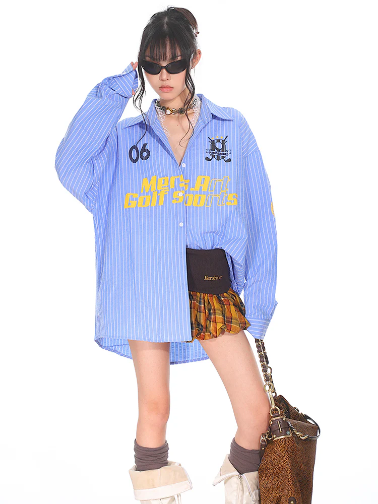 Printed Striped Shirt - Image 4