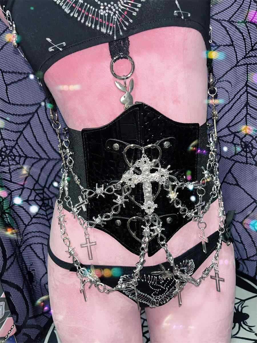 Punk Street Leather Belt Girdle - Image 3